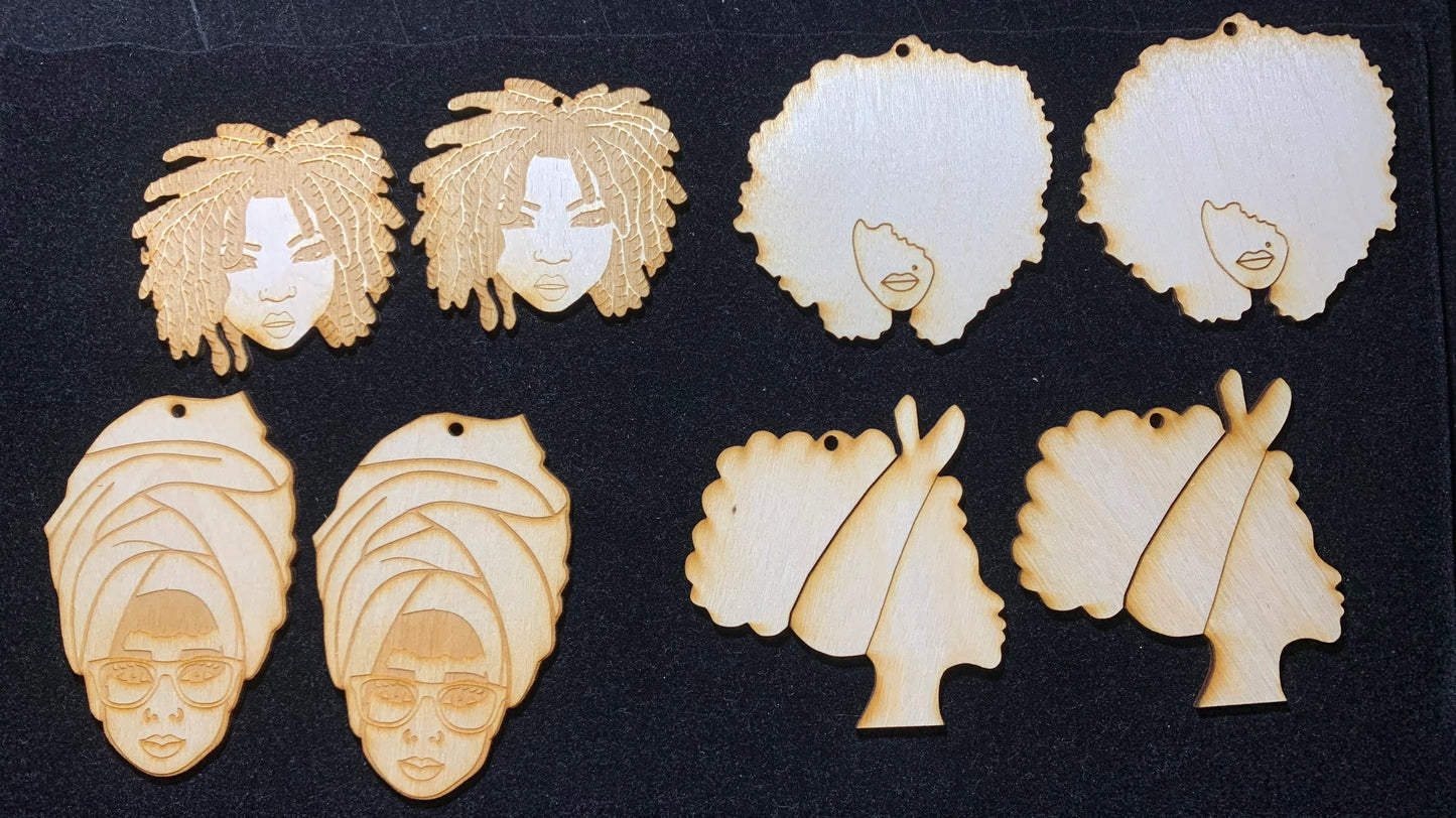 10 pair Paint and sip Wood earrings painting kits, paint your own wood earrings, wood earrings making kit, please see description