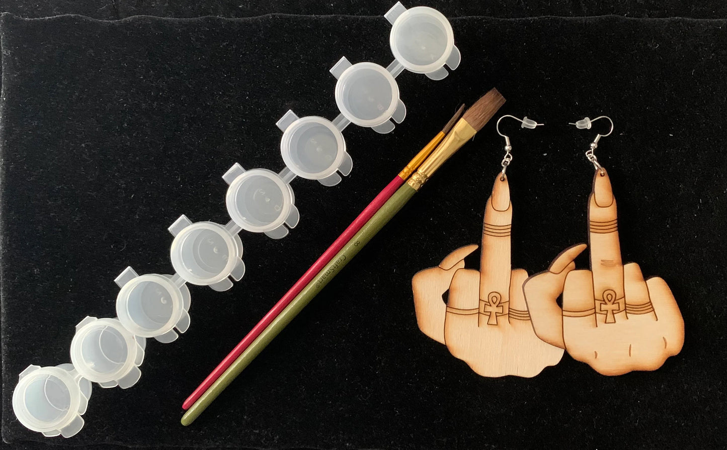 10 pair Paint and sip Wood earrings painting kits, paint your own wood earrings, wood earrings making kit, please see description