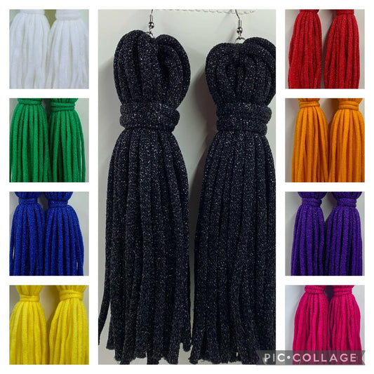 17 Dollar! Tassel earrings, assorted color tassel earrings, colorful tassels, handmade yarn tassels, mixed color tassels