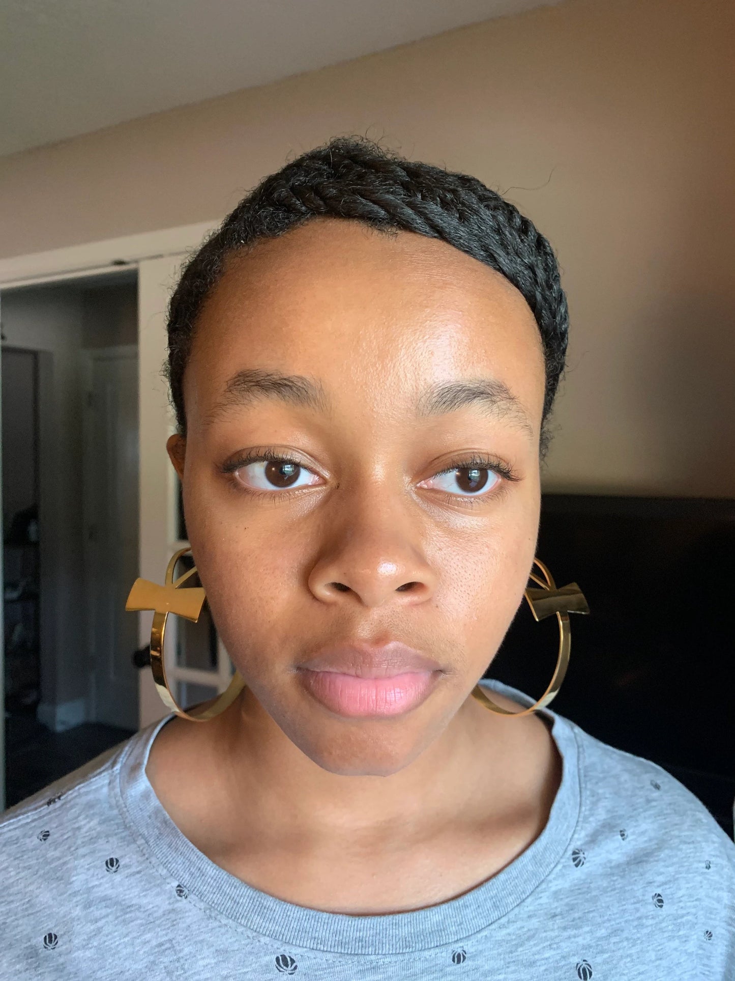 Ankh Statement hoop earrings in silver and gold, Ankh hoops, African inspired earrings, silver earrings, gold earrings